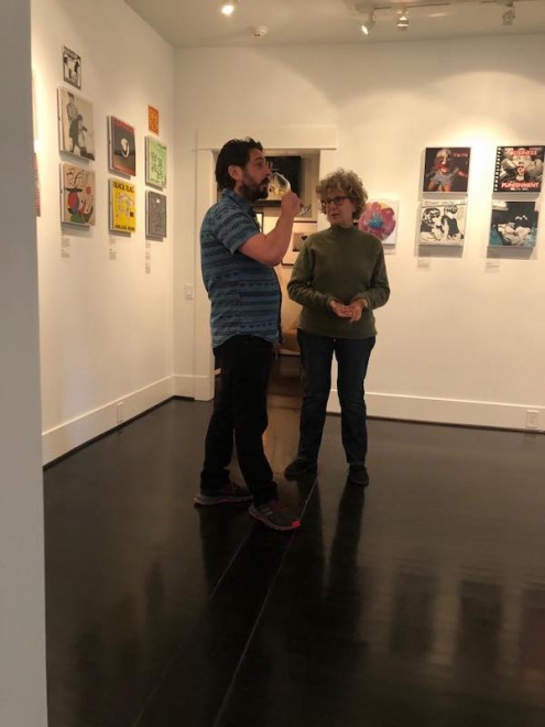 Writer Photographer Jonathan Blaustein with Curator Barbara Levine. 